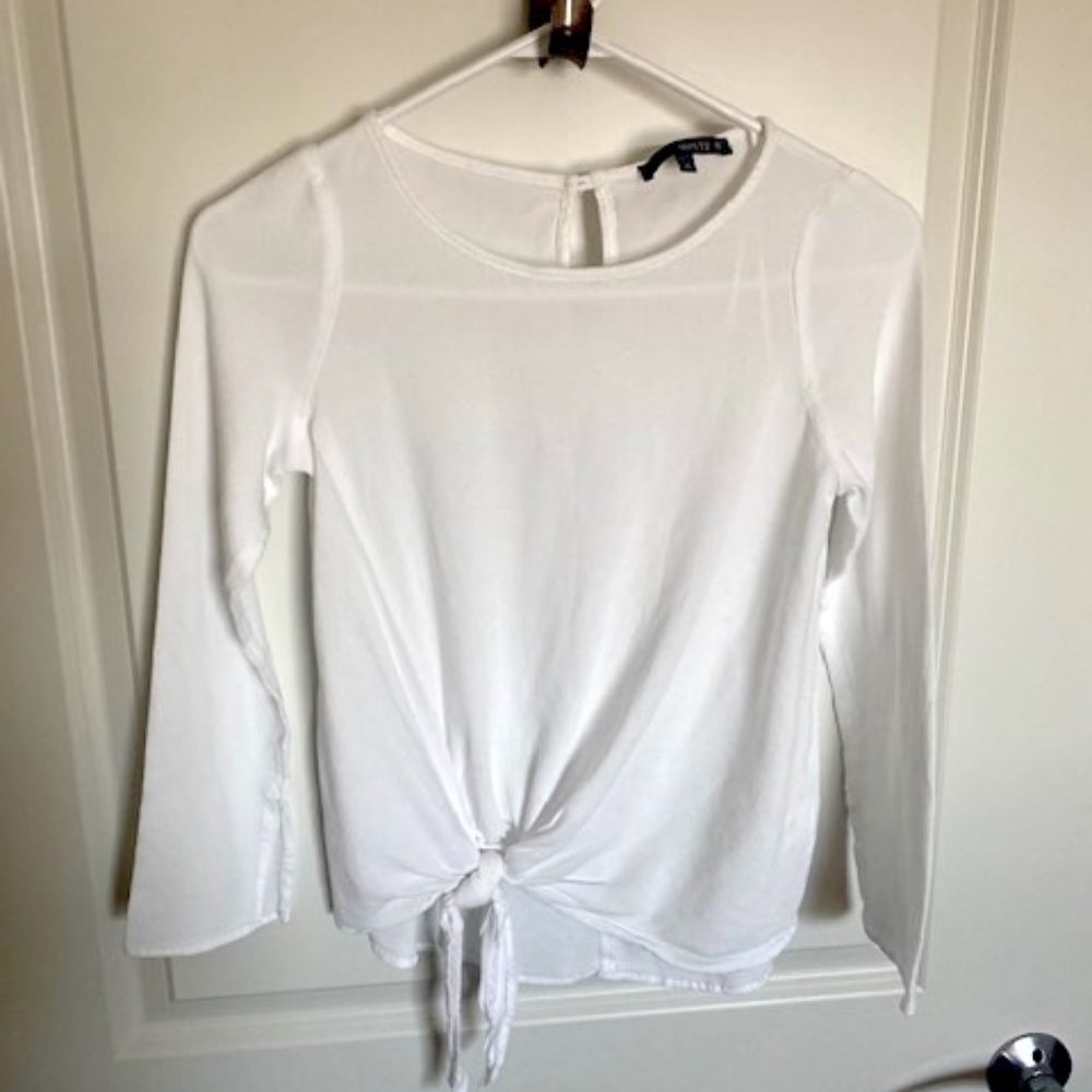 Matty M Knot Tie 3/4 Blouse (crop top) - Small (NWOT)